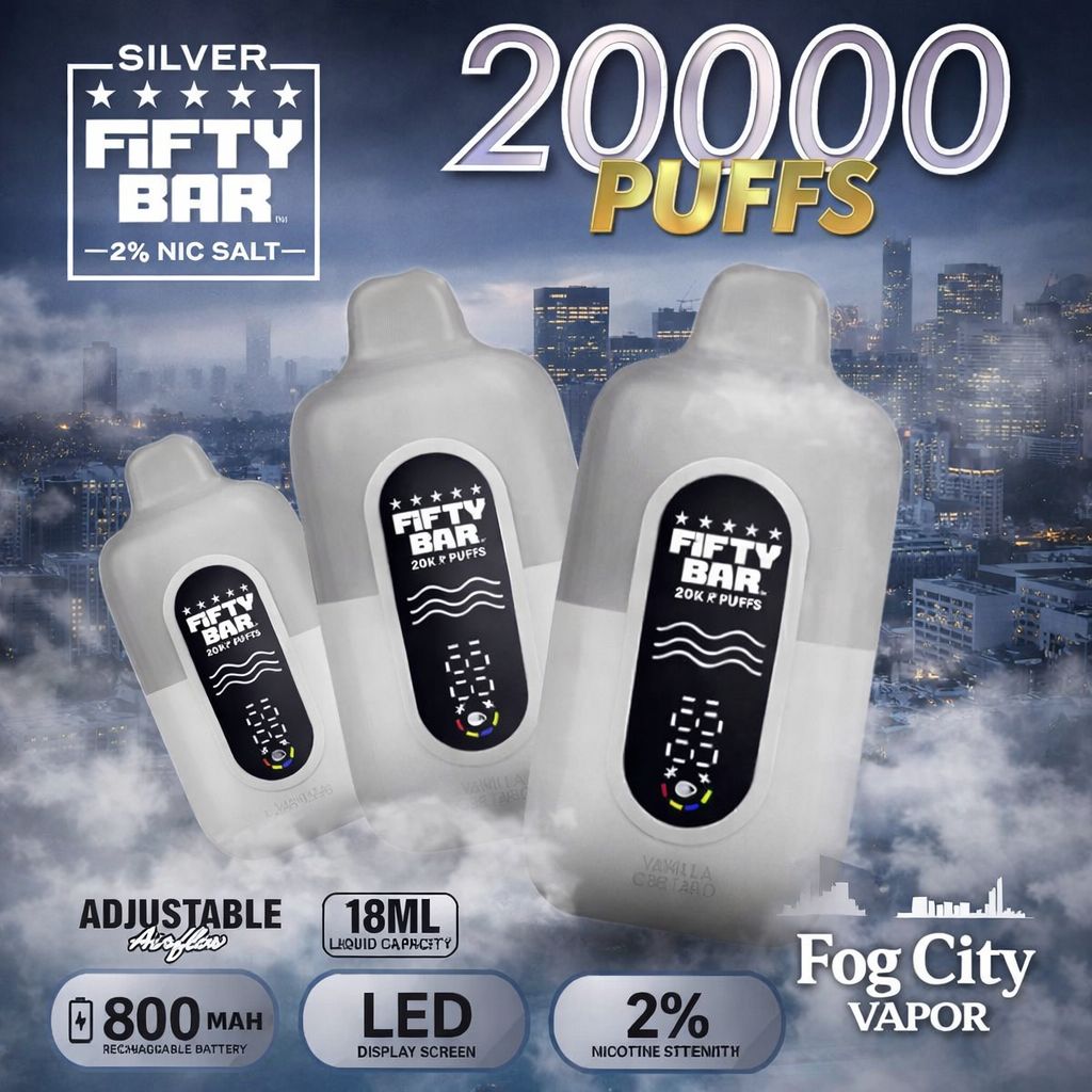 Fifty Bar V2 Silver Series (2%) Disposable 20K