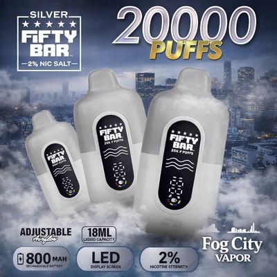 Fifty Bar V2 Silver Series (2%) Disposable 20K