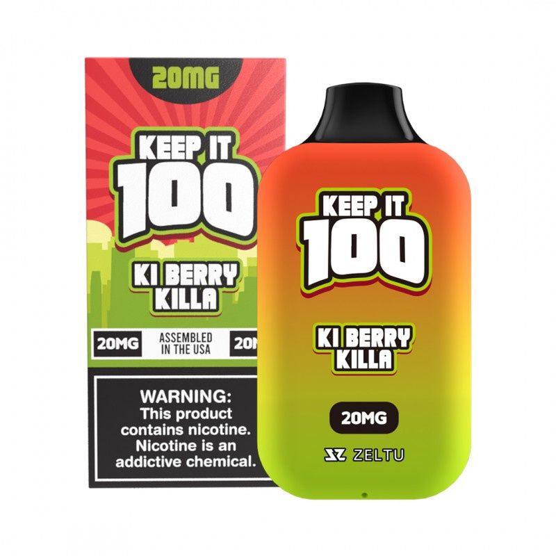 Keep It 100 40K Disposable 20mg, Flavor: Ki Berry Killa