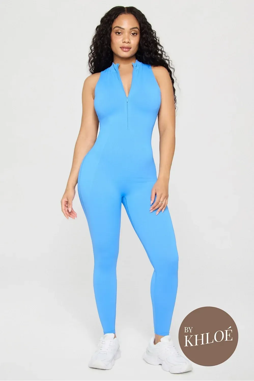 Seamless Scrunch Zip Front Jumpsuit