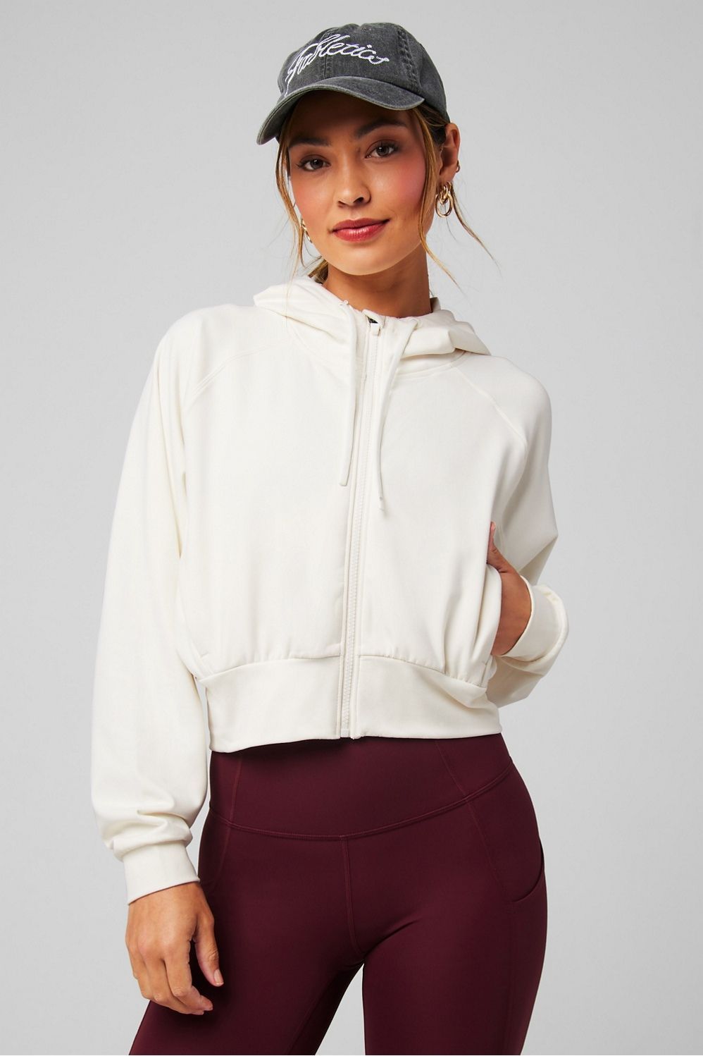Cold Weather Full-Zip Cropped Hoodie