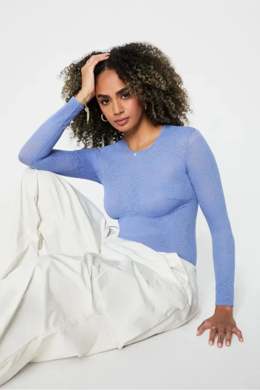 Hot Mesh Long Sleeve Bodysuit