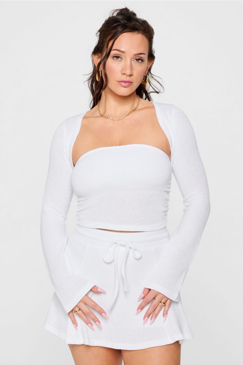 Breezy Knit Bell Sleeve Shrug