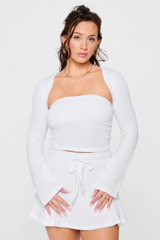 Breezy Knit Bell Sleeve Shrug