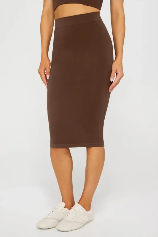 Smooth As Hell Shaping Midi Skirt