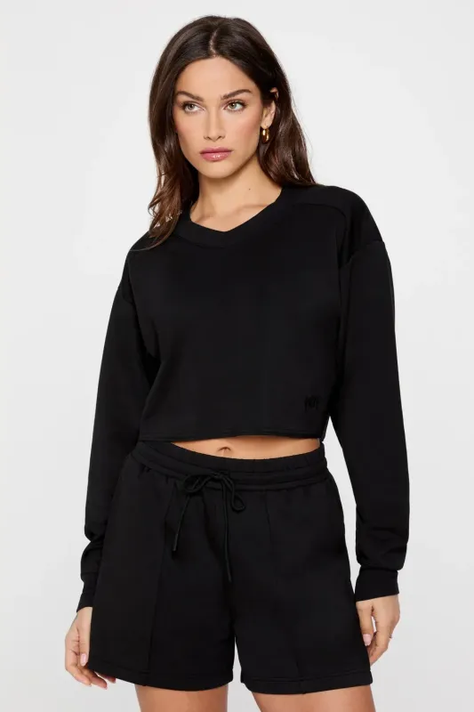 So Sleek Modal Cropped Sweatshirt