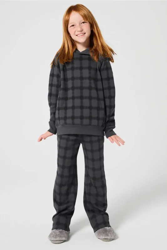 Girls Cozy Fleece Wide Leg Sweatpant