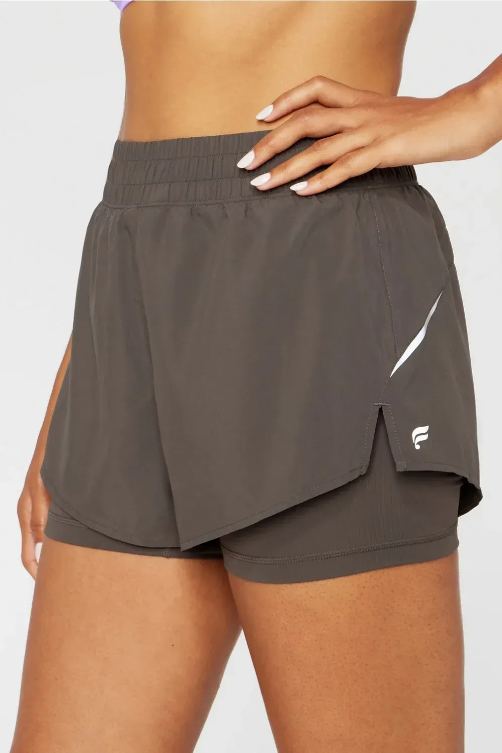 2-In-1 Reflective Run Short 2''