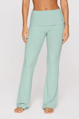 Soft Rib Foldover Pant