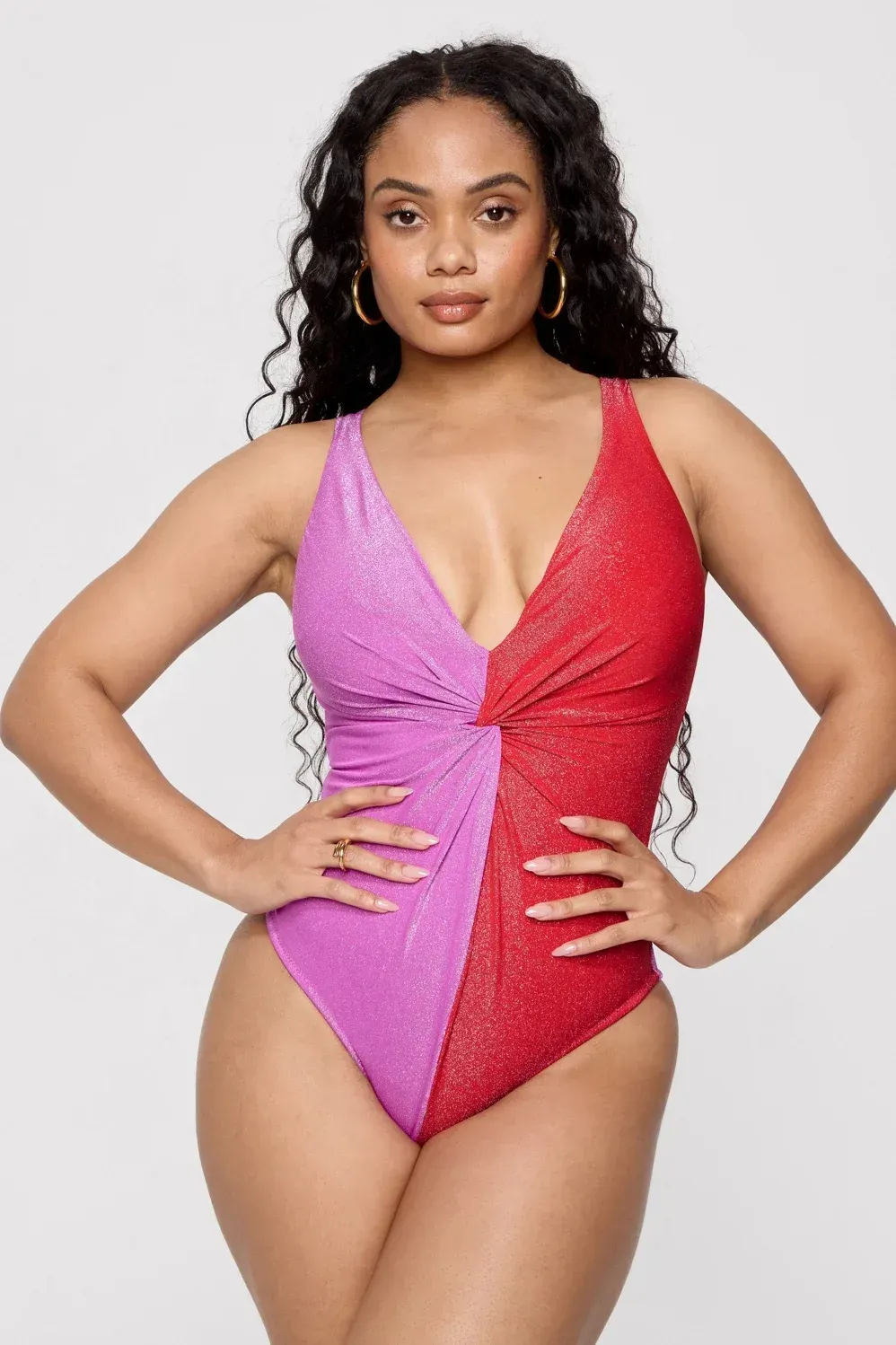 Shaping Swim Luxe Twist Plunge One Piece
