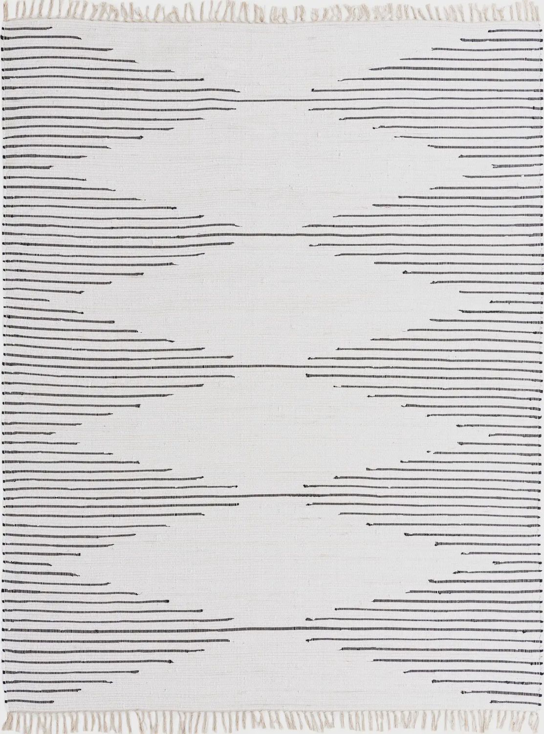 White 8x10 Chindi Cotton Rug