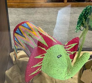 EA Hand Beaded Lg Pink Elephant