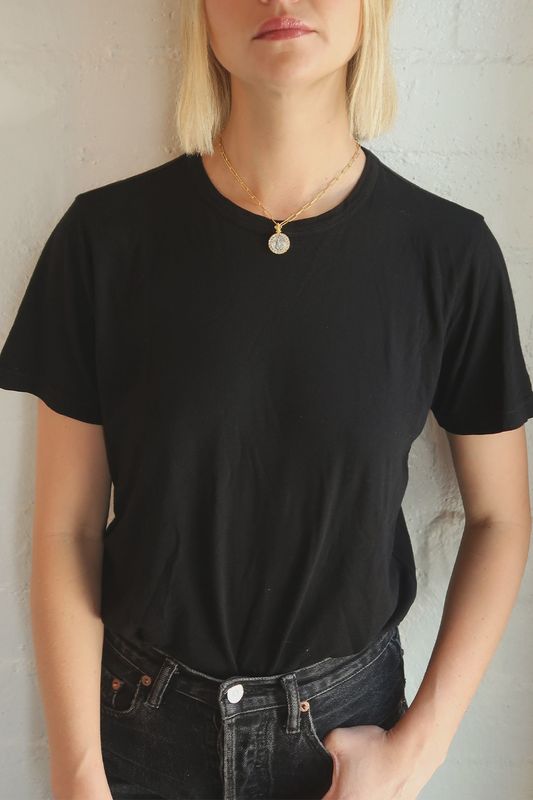 FK 15-18" Adj 24K clad Nantes chain with Austrian crystal La Rochelle bezel