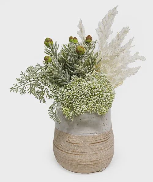 Ivy Guild Dusty Miller Pampas Paralla Vase