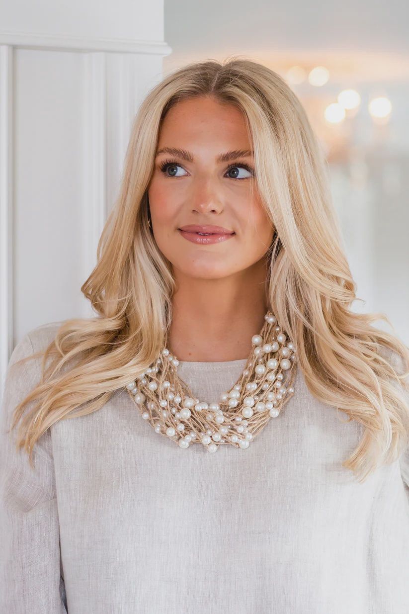 Necklace Multi Strand Pearl