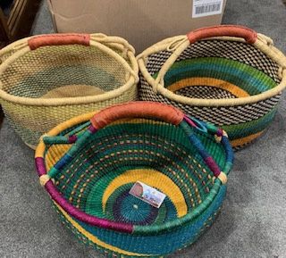 Handwoven Oval Shopping Basket