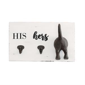 MP His Hers Pup Wall Hook
