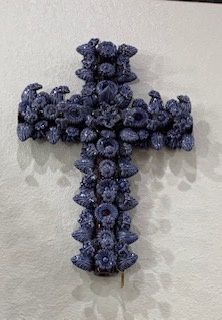 EA Lg Blue Wall Cross