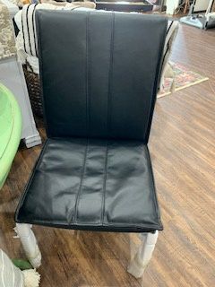 ON6 Mayer Leather High Back Chair Blk