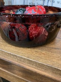 Vintage Glass Red Bowl
