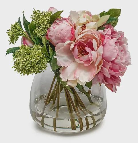 Ivy Guild Glass Bell with Peony