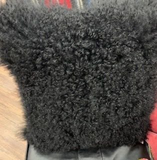 EA Tiebet Lamb Pillow Blk 19x19