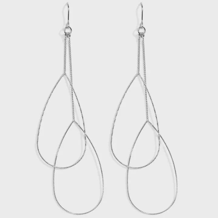 Ultra Delicate Long Teardrop Earrings