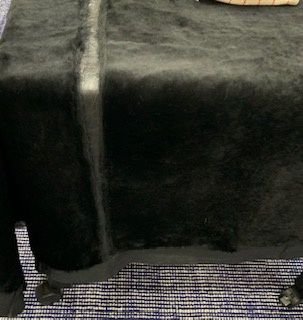 EA Shearling Leather Throw Black