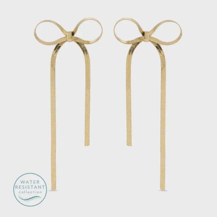 Flowy Long Bow Earrings