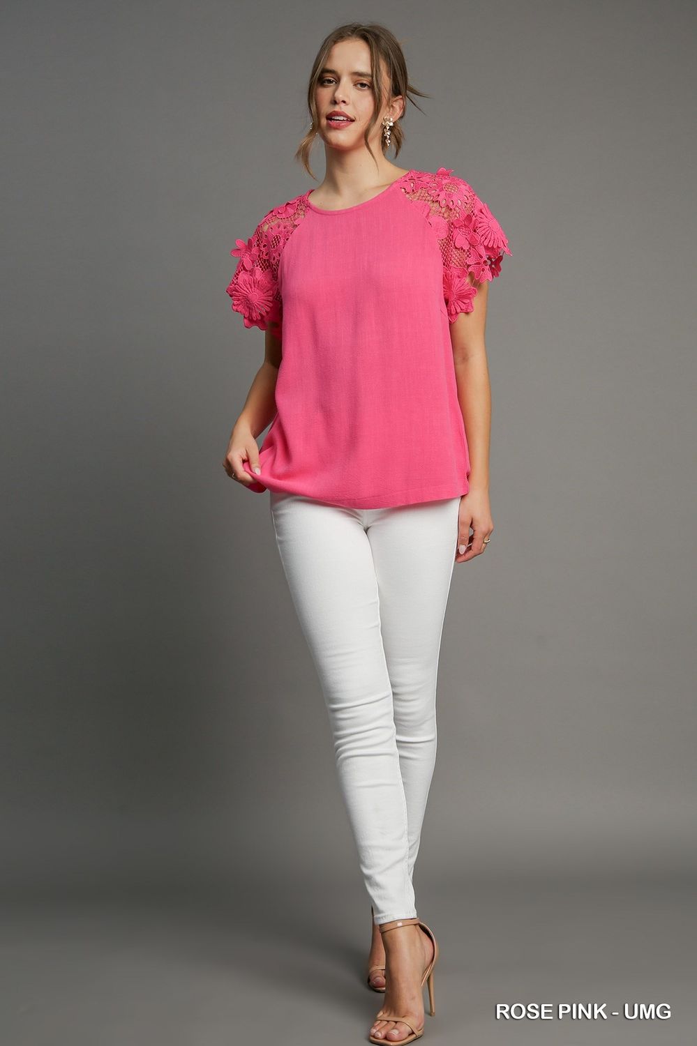 Linen Round Neck Short Sleeve Top