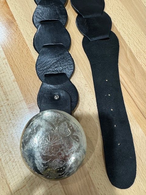 Handmade 100% Leather Belt with Silver Buckle Black