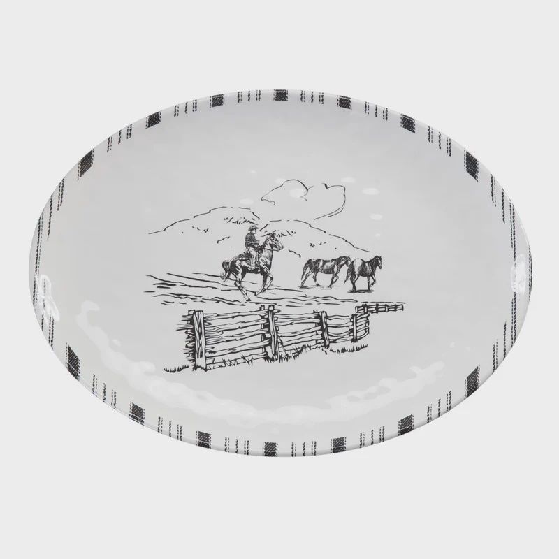 HE Ranch Life Melamine Platter