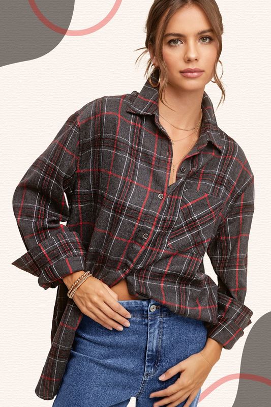 BUTTON DOWN PLAID SHIRT