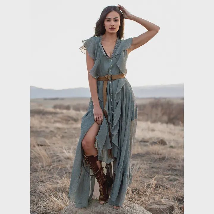 Cass Dress in Island Sage