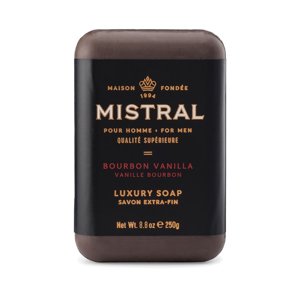 Mistral Bar Soap 250g Men's Bourbon Vanilla 8.8oz