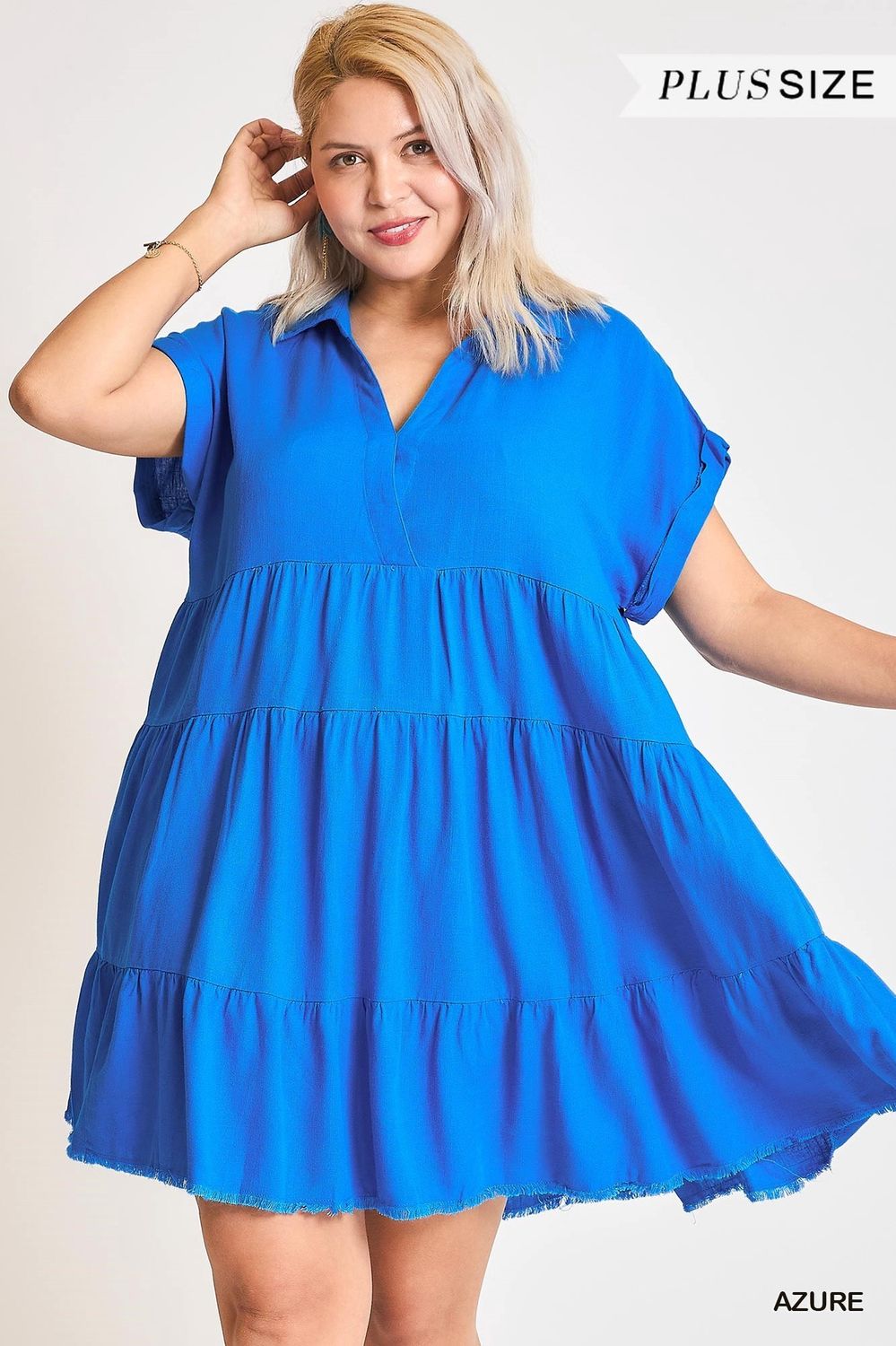 Sunny Breeze Mini Tiered Dress Plus