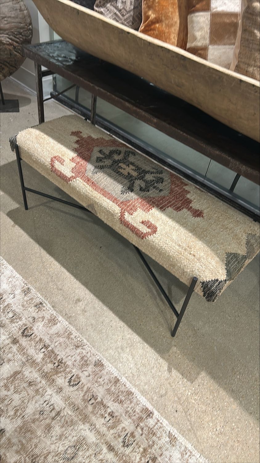 GO Wool Upholstered Bench