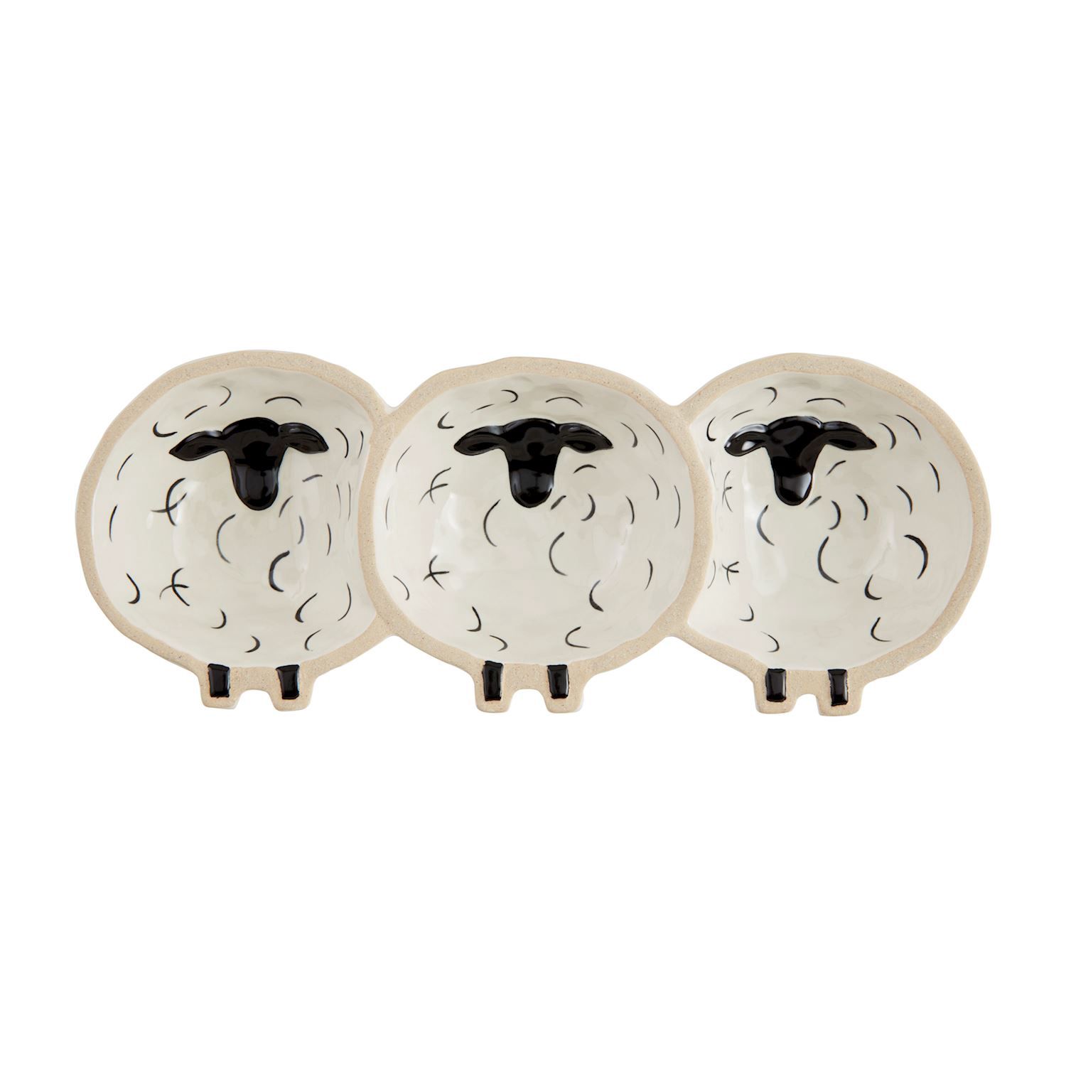 Sheep Triple Dip Tidbit Dish