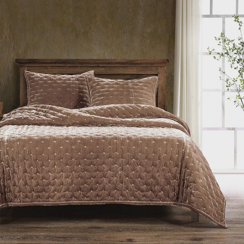 HE Dusty Rose Stella Quilt Set KING