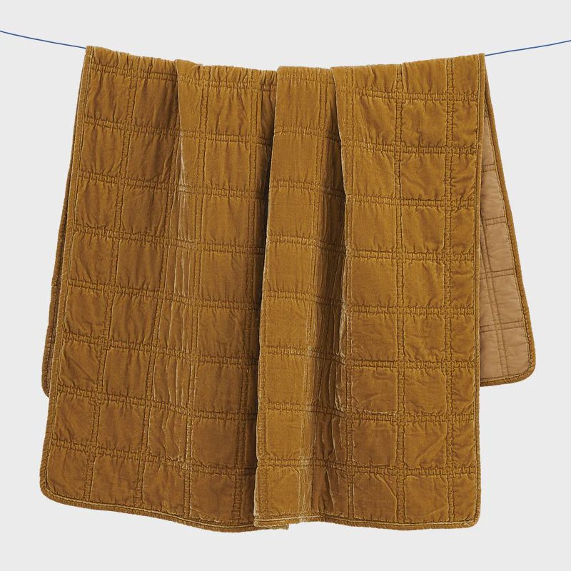 Stella Faux Silk Velvet Double Box Stitch Throw 50x60