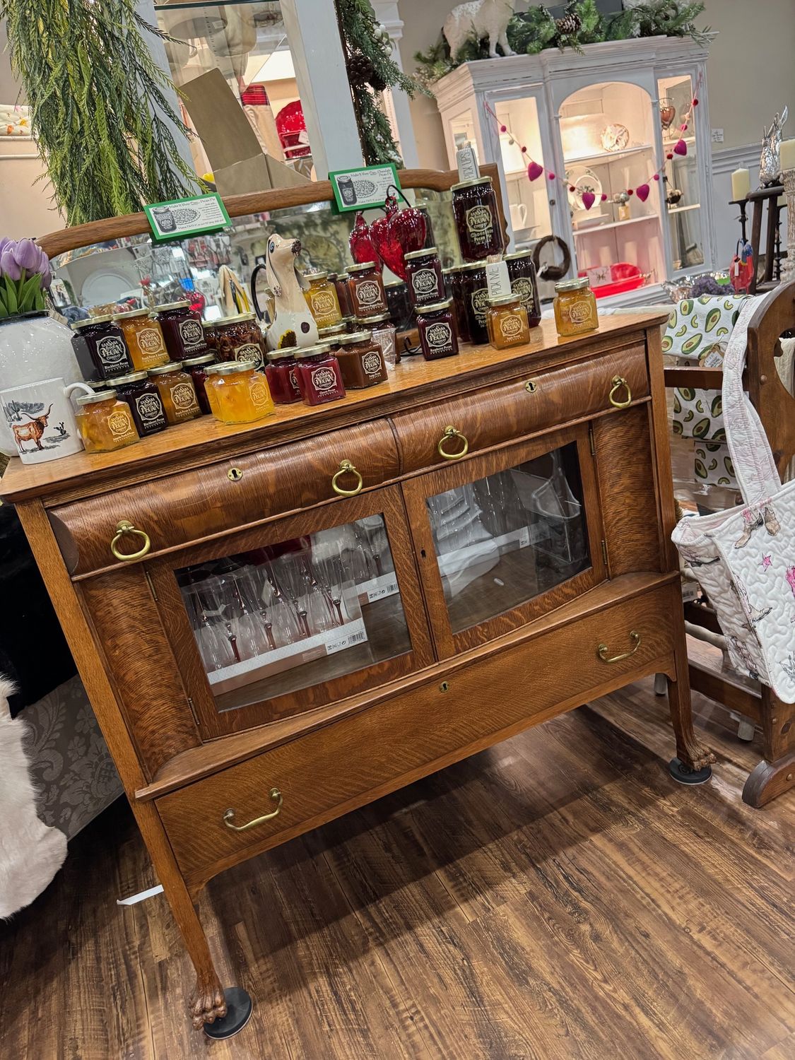 Oak Buffet With Carved Lions Head
