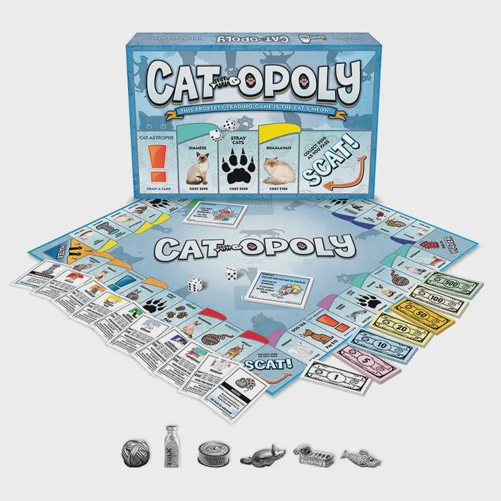 Cat-Opoly (New Design) Board Game, By Late For the Sky