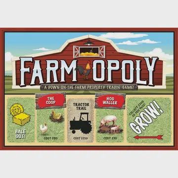 Farm-Opoly (New Design) Board Game, By Late For the Sky