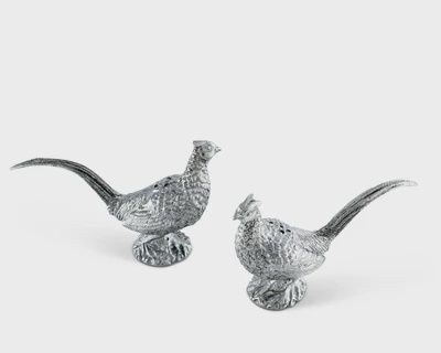 Pewter Pheasants Salt &amp; Pepper Set