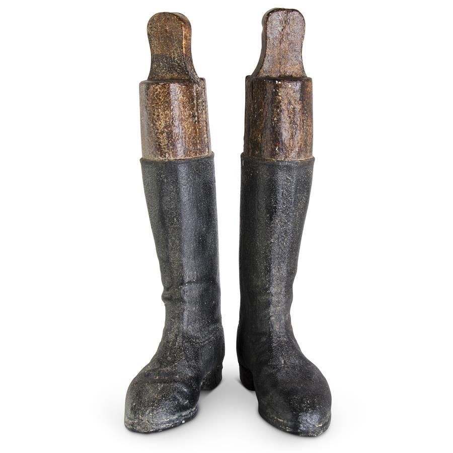 KK 22.5 Inch Distressed Resin Pair of Riding Boots