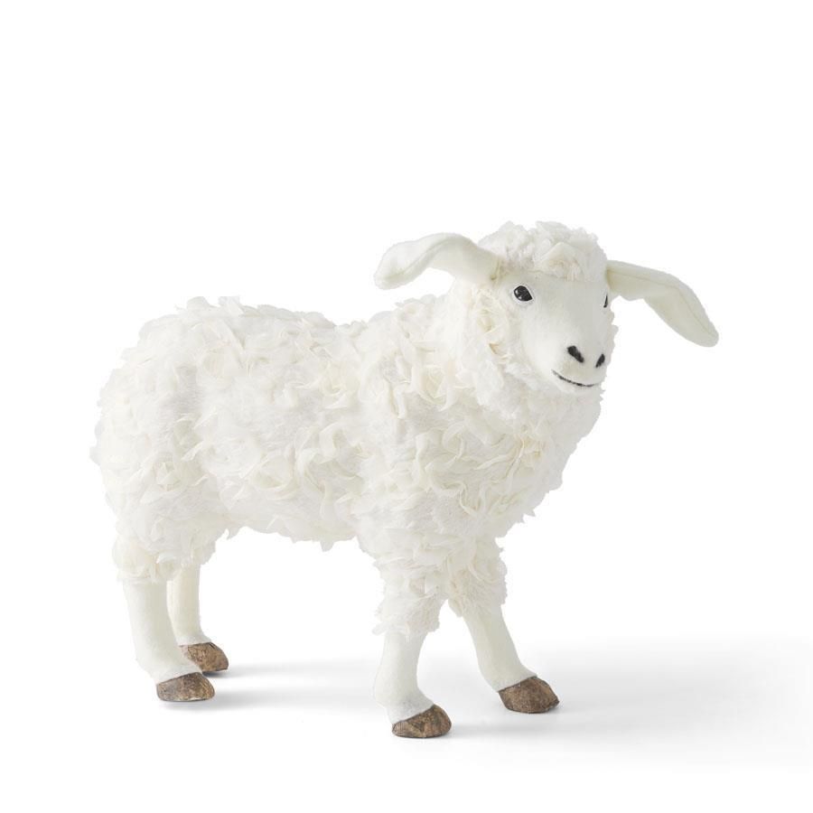 KK 15" White Fluffy Standing Sheep