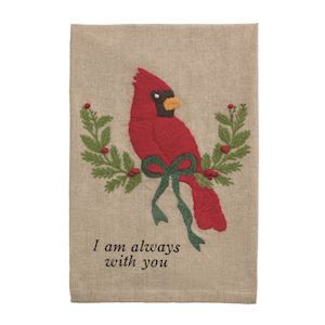 Cardinal Embroidered Towel