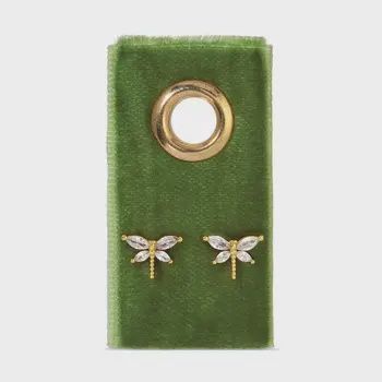 Dragonfly Studs On Velvet Gift Tag