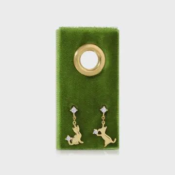 Playful Cats Studs on Velvet Tag
