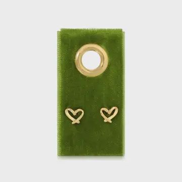 Free Form Heart Studs on Velvet Tag